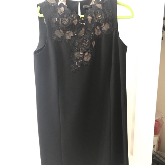 BCBG black short dress lace detail - Picture 2 of 2